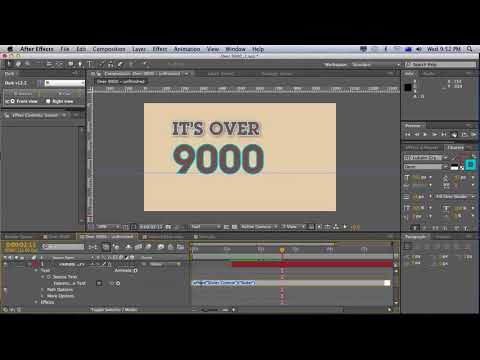 Animating numbers counting up in After Effects tutorial
