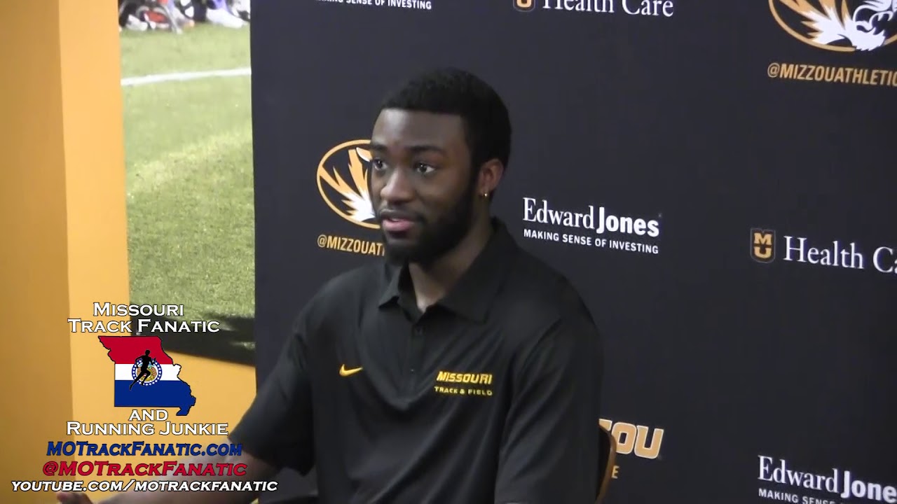 fanatical skin and ink Mizzou RSFR Ja'Mari Ward post SECs, Pre 2018 NCAA Indoors press conf