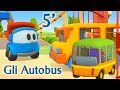 Leo il camioncino Curioso e gli Autobus - compilation Cartoni animati