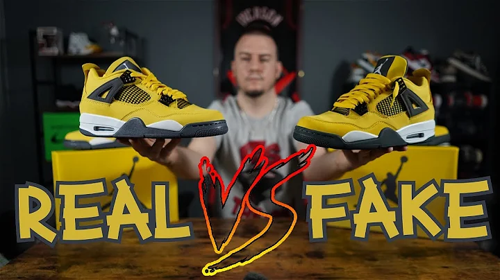 ⚡️REAL VS FAKE⚡️  AIR JORDAN 4 LIGHTING "TOUR YELLOW"  🚨WATCH BEFORE YOU BUY🚨