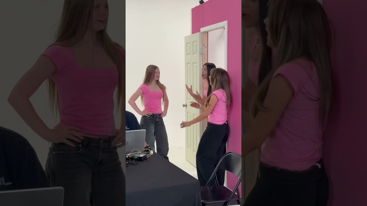 Behind the scene of an upcoming video 