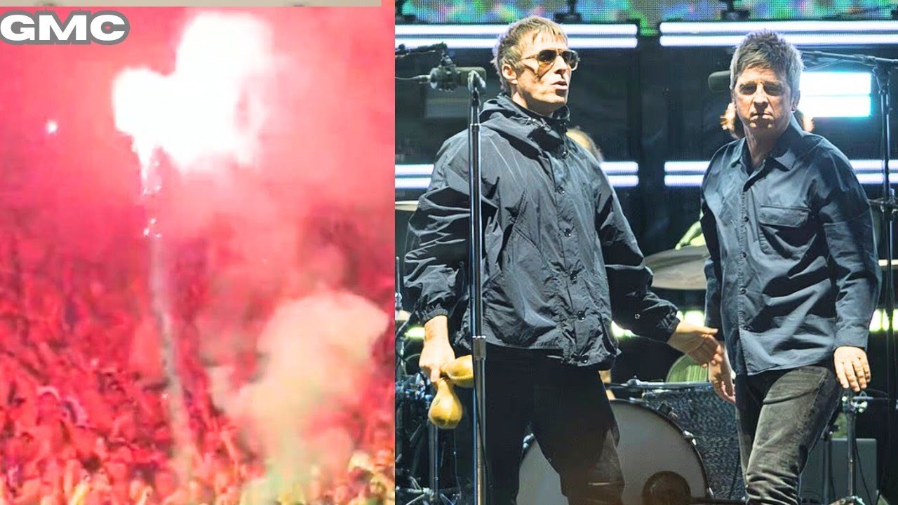 Напряженное событие во время концерта Oasis в Мельбурне: кто-то бросил в толпу красную сигнальную...