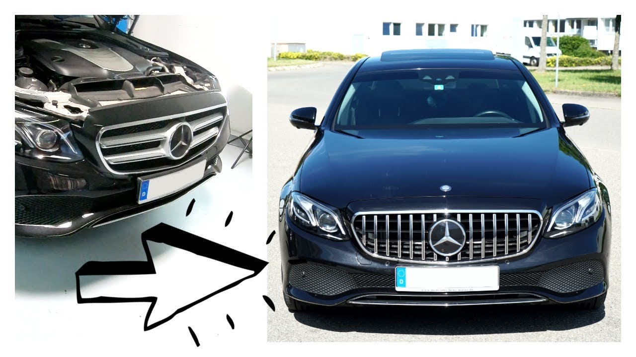 Replacing old Mercedes W213 Avangard Front grill with Panamericana GT AMG  Grill 