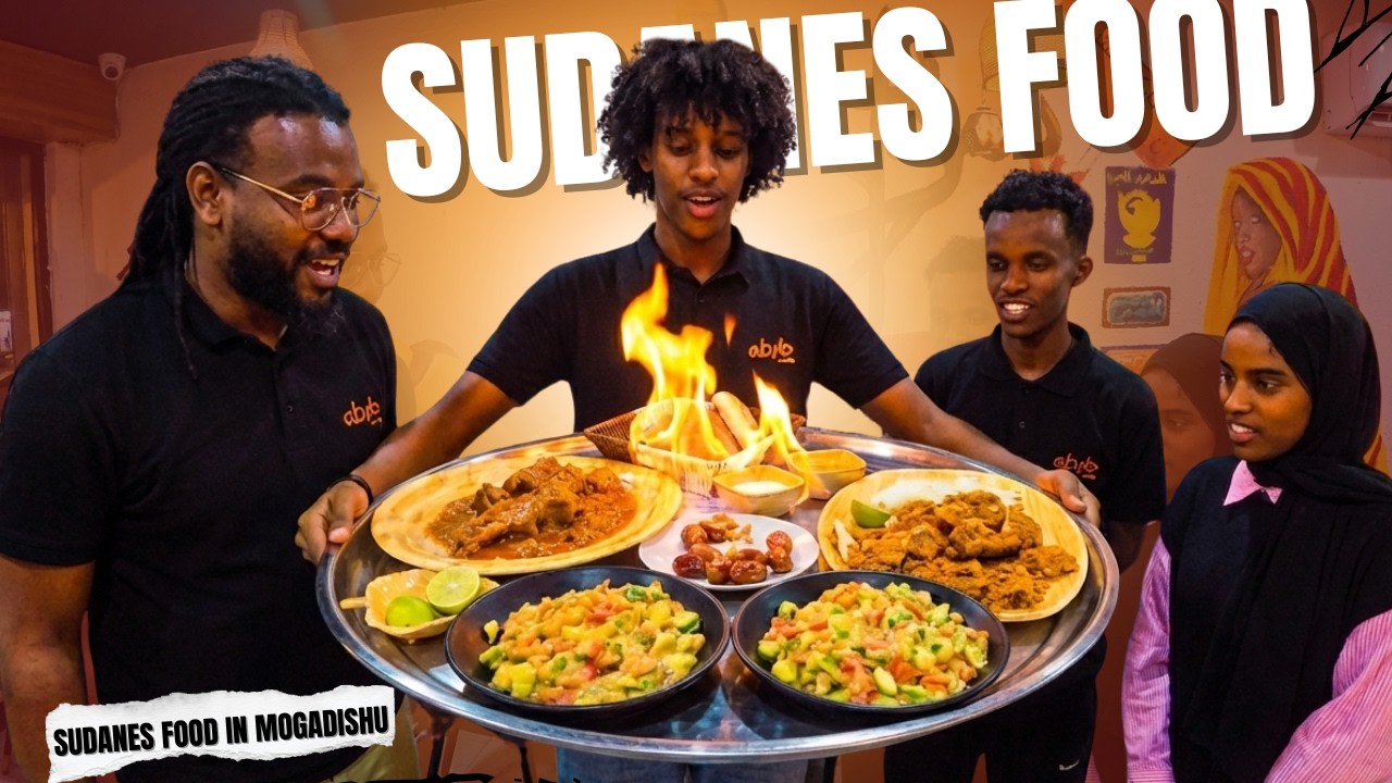 Tasting Authentic Sudanese Food for the First Time in mogadishu!تجربة الأكل السوداني في قلب مقديشو!