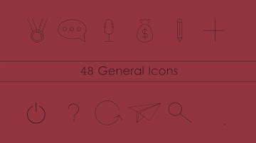 80 Animated Line Icons Pack After Effects Templates