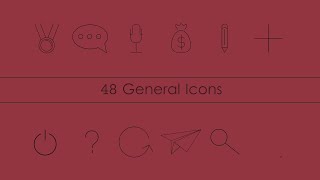 80 Animated Line Icons Pack After Effects Templates