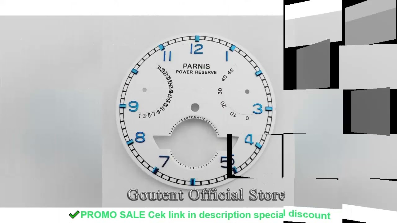 37mm Parnis White Watch Dial Kit Seagull ST2505 Automatic Movement Wristwatch Faces