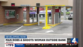 Man robs and shoots woman outside Antioch bank