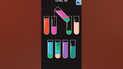 water color sort level 33 walkthrough solution IOS/Android