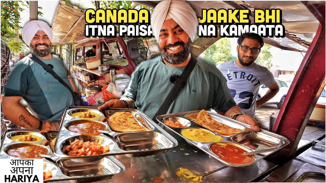 110/- Rs Only | Crorepati Sardarji ki JUMBO THALI | 16 Items Unlimited Indian Street Food | Harry Uppal