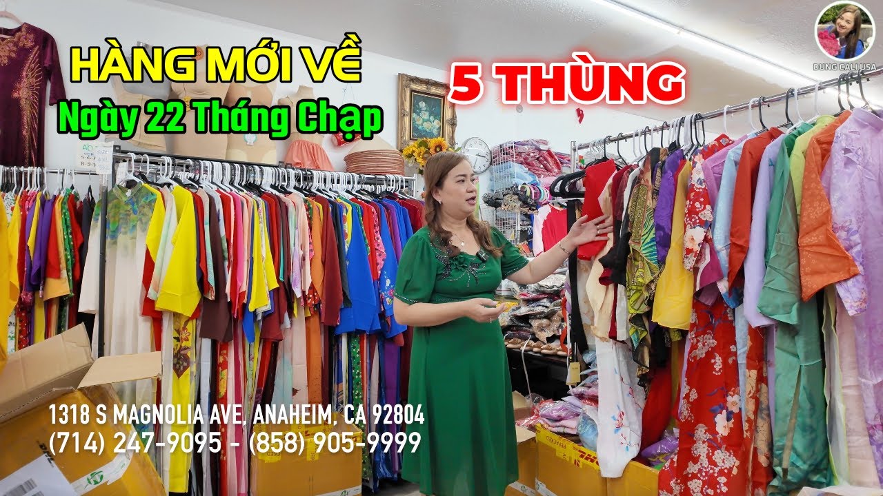 HÀNG MỚI VỀ : 5 THÙNG NGÀY 22 THÁNG CHẠP #dungcaliusa #aodaitet