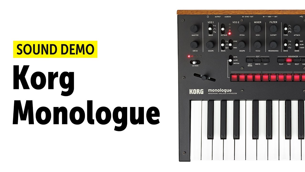 Korg Monologue Sound Demo (no talking) with Mooer Ocean Machine