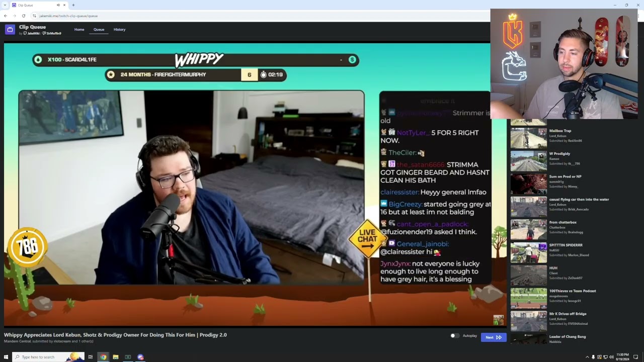 K Reacts To Whippy Thanking Him For Getting Him On ProdigyRP | Prodigy RP | GTA 5