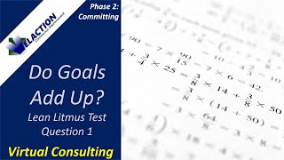 Lean Assessment Litmus Test Question 1 (Virtual Lean Consulting)
