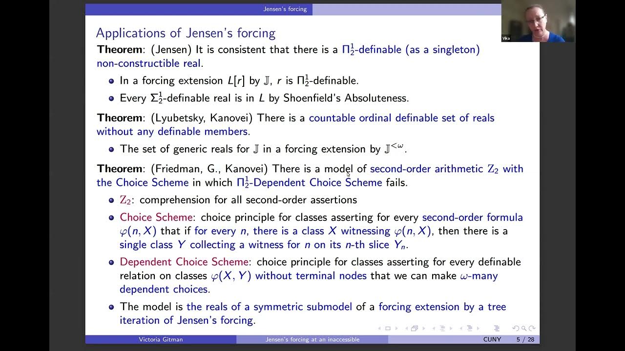 Victoria Gitman Jensen's forcing at an inaccessible YouTube