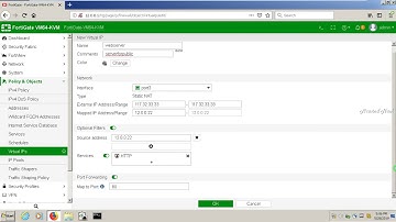 how to configure nat of ip address web server in fortigate firewall