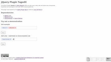 Tagedit, jquery plugin - Screencast
