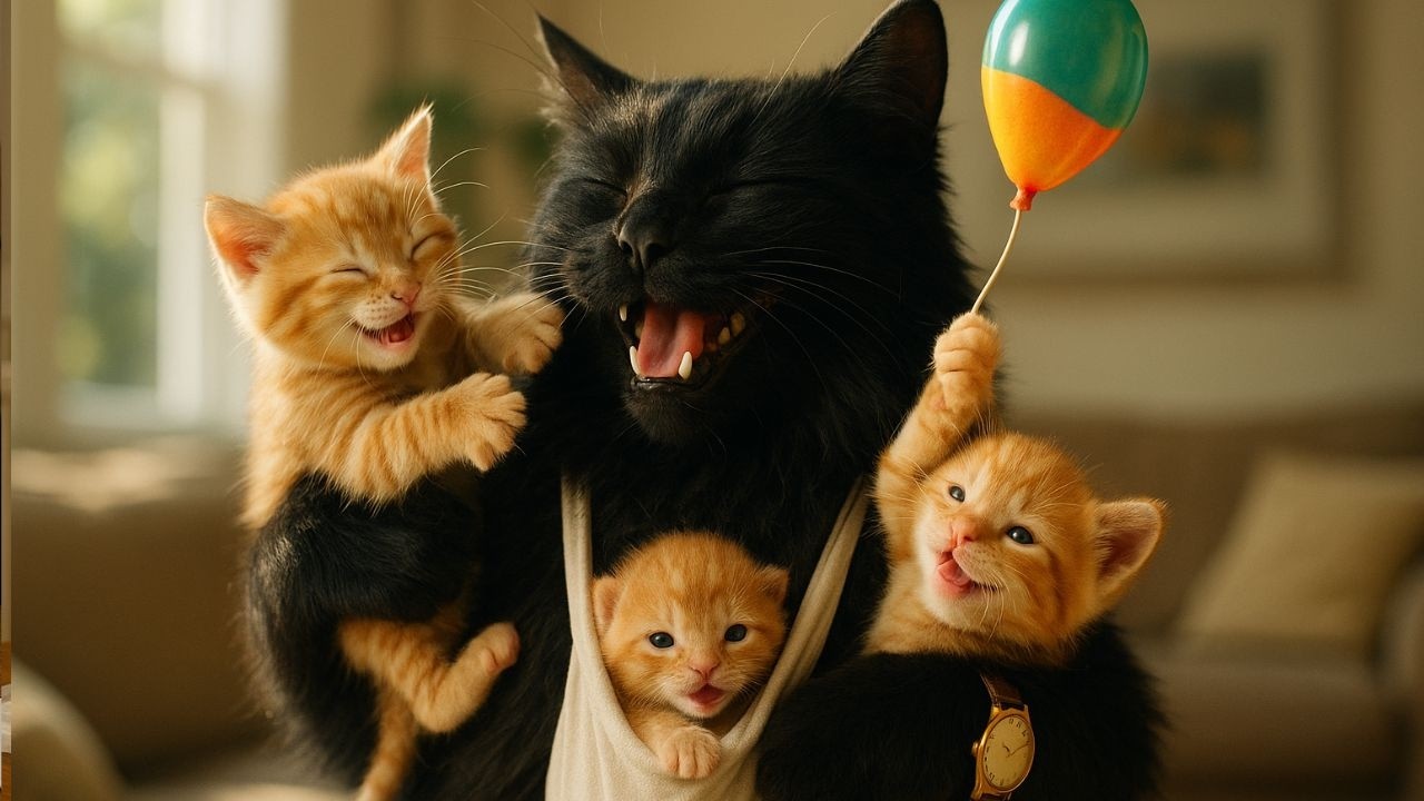 Papa Cat’s Guide to Single Parenthood 🍼🐾  6 Kittens, No Ginger Mama Cat!