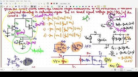 Small Signal Voltage Gain Calculation in multiple MOS based Circuitry: GATE 2016