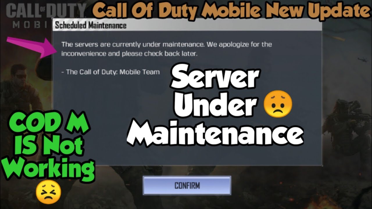Call Of Duty Mobile Scheduled Maintenance | Call Of Duty ...