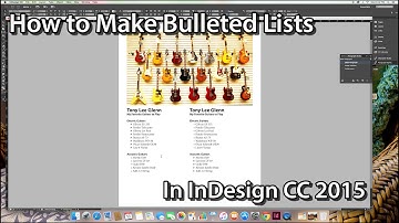 How to Make Bullets Points or Bulleted Lists in InDesign CC 2015