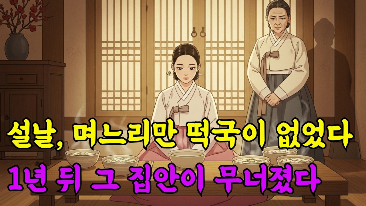 설날 아침, 며느리의 떡국을 빼앗은 시어머니의 최후