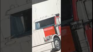 Drawing Peterbilt Semi Truck