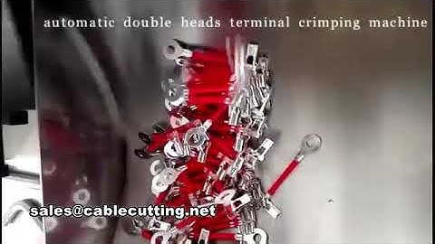 Automatic Double Heads Thick Cable Wires Terminals Crimping Machine