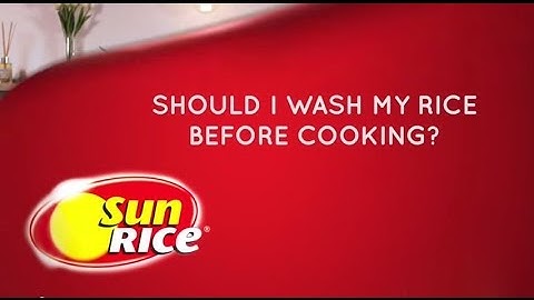 Should I wash my rice before cooking? With Poh