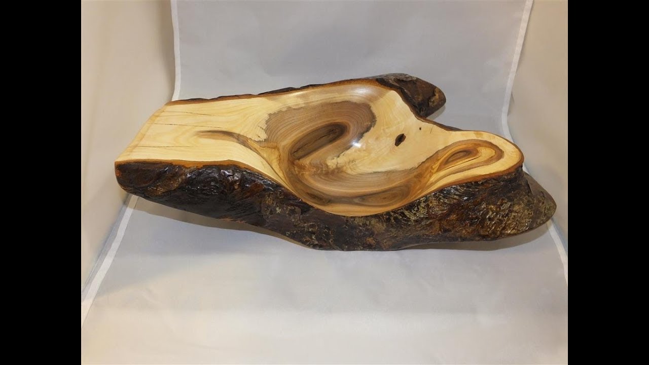 a fairly green piece of plum wood turned into a live edge winged bowl inspiration for this piece came from watching a live edge wood turning make it yourself