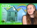 Can I build a FULLY GREEN house? RAINBOW TOWN 🌈 Sims 4
