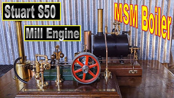 Stuart S50 Model Toy Steam Engine running on live steam, MSM 4" Copper Boiler & Demon Chuff Pot