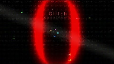 Glitch Countdown | Motion Graphics - Videohive template