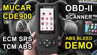 MUCAR CDE900 Review - Expandable OBD-II Diagnostic Scanner. 28 Resets! ABS Bleed Demo!