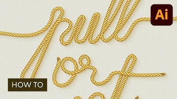 Use a Pattern Rope Brush to Create a Rope Text Effect in Illustrator