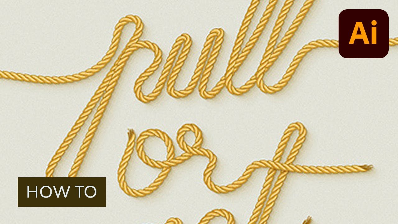 how to draw rope style letters