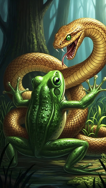 Giant Frog vs Snake #shorts