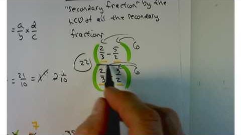 Mat 1100 Section 7.5 Complex Fractions