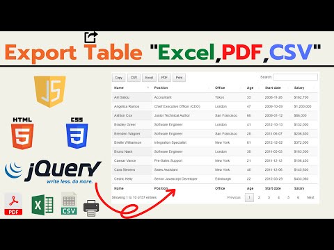 How-to: Create a DataTable and Export Data to Excel, PDF, and CSV (2022)