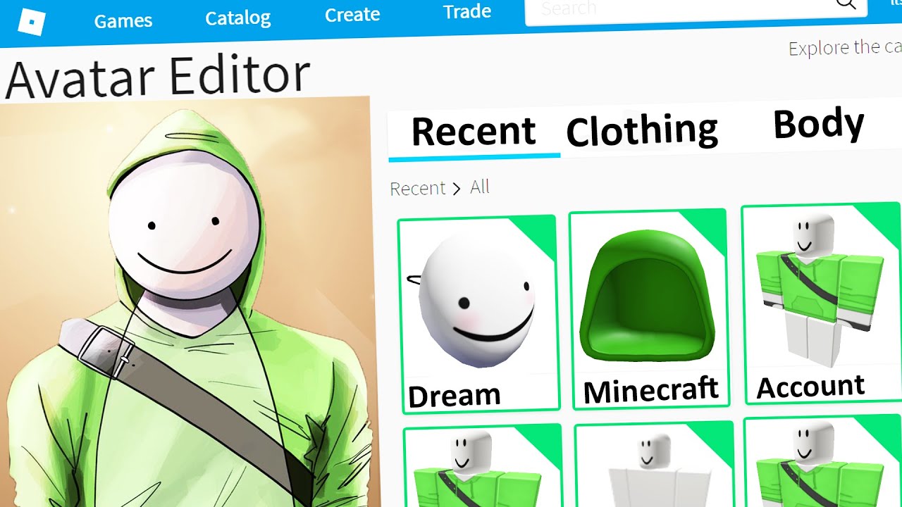 Making Minecraft Dream A Roblox Account - Youtube