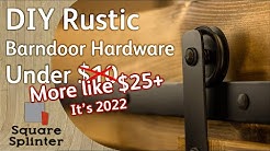 DIY Rustic Barn door Hardware - Under $10 - No bending or Welding 