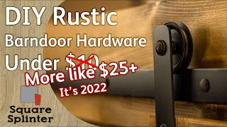 DIY Rustic Barn door Hardware  Under $10   No bending or Welding