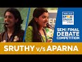 Sruthy  vs aparna  at semi final debate competition speak for india kerala edition 2018
