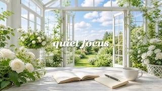 a gentle white rose conservatory playlist | soft piano for reading, study screenshot 5
