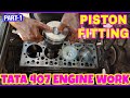 Piston Fitting Details of Tata 407 Half Engine Assy. Part-1 By Mechanic Gyaan