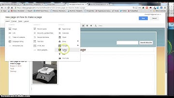 Adding and editing a page in Google Sites