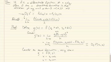Calculus 3 - Proof of Directional Derivative Theorem