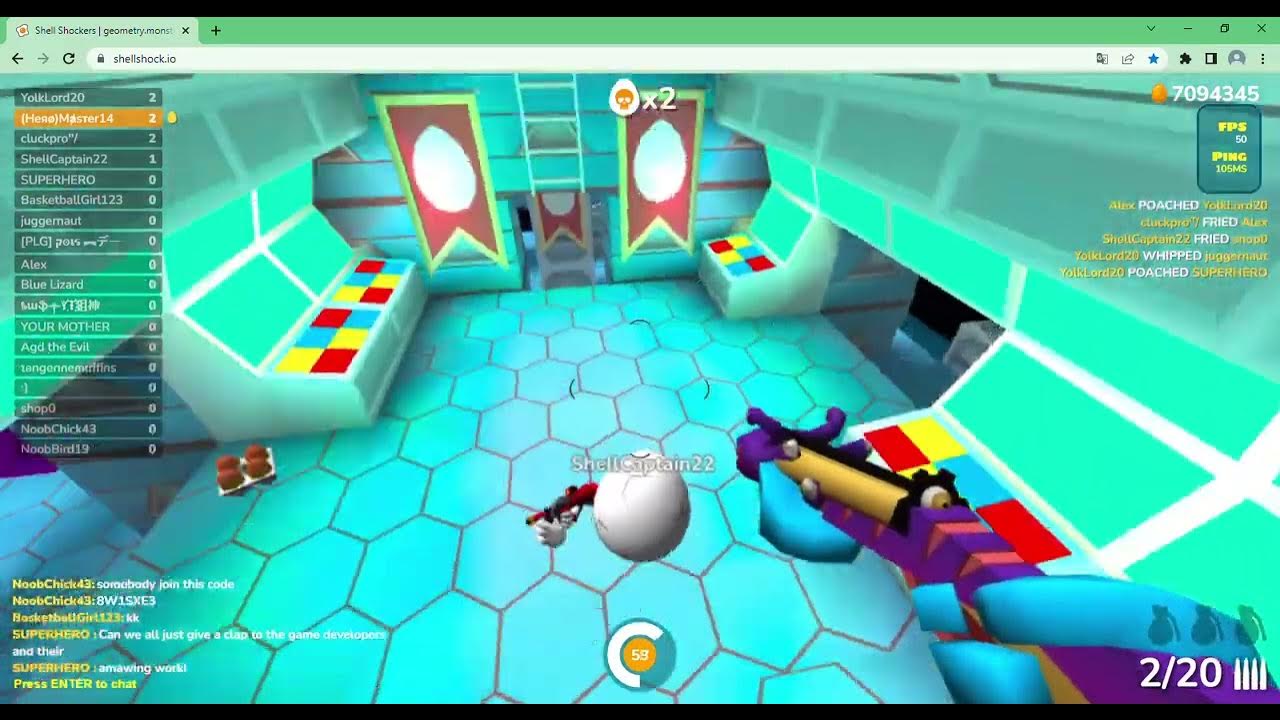 Jugando shell shockers, en cuenta vip YouTube