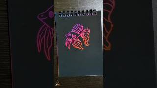 Fish drawing on scratch book | Fish drawing easy | Scratch book drawing #shorts #drawing #diy