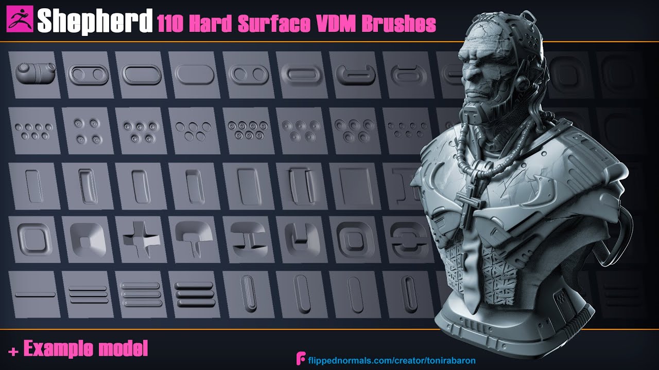 Shepherd 110 Hard Surface VDM Brushes for Zbrush YouTube